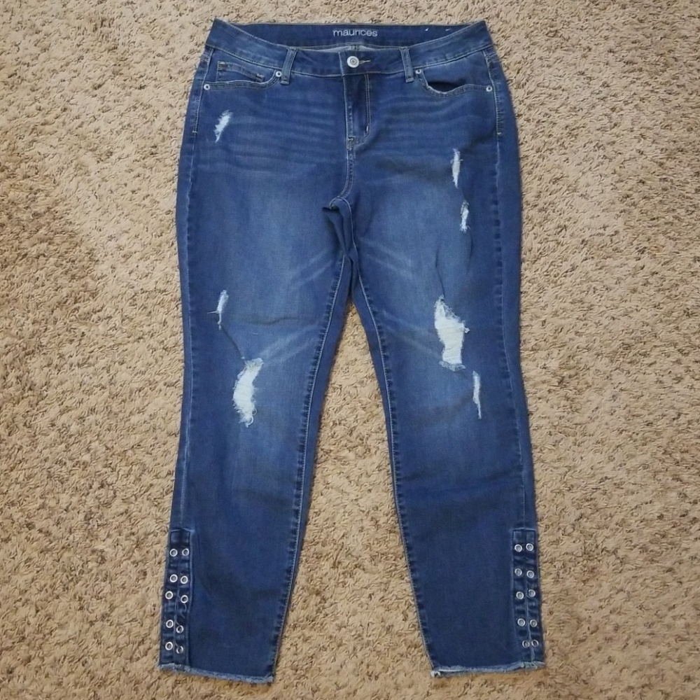 Maurice's distressed high waist jegging sz 11/12R